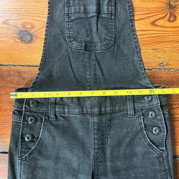 Washed Black Denim Overalls - Picture 4 of 6